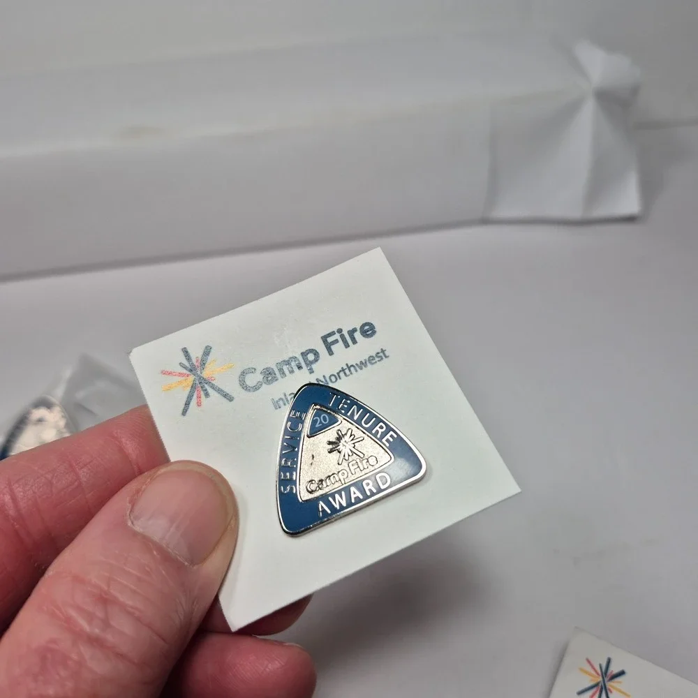 Camp Fire USA Service Tenure Award Lapel Pins Blue 5 / 10 / 15 & 20 Years